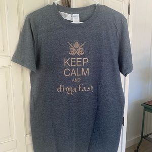 Outlander Fan Shirt Keep Calm and Dinna Fash NWT